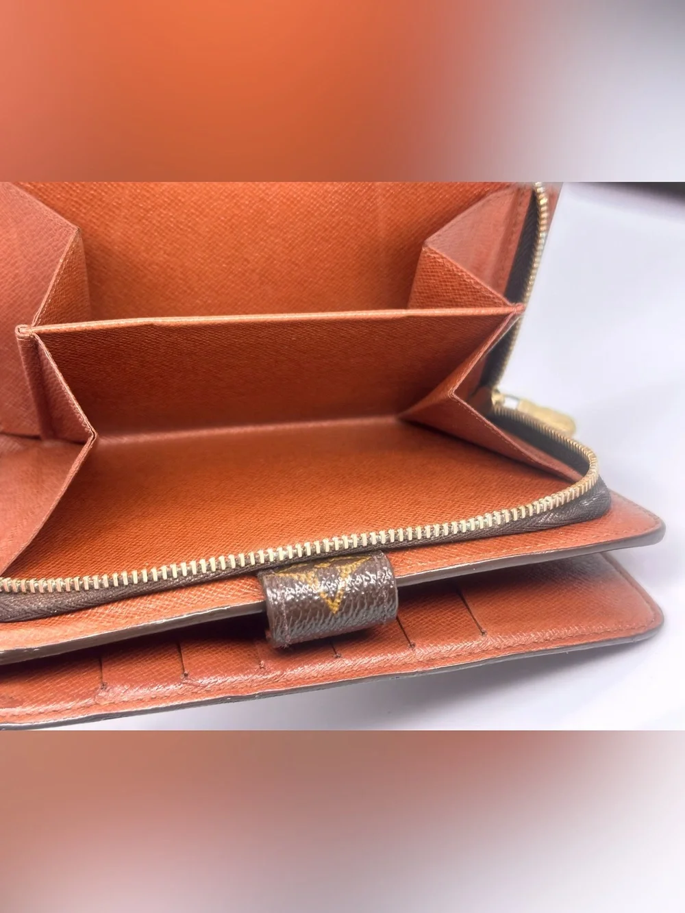 Authentic Louis Vuitton Monogram Papier wallet passport holder good condition